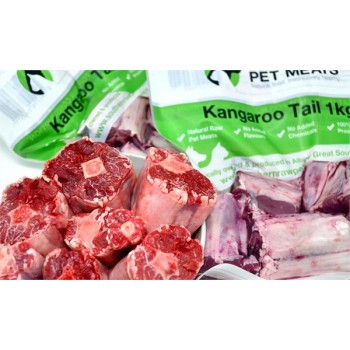 SOUTHERN RAW PET MEATS KANGAROO TAIL PORTIONS 1KG